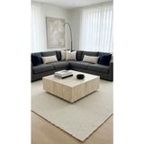 Most Lignum Mermer Görünümlü %100 Mdf Bej Orta Sehpa 80X80 Cm. (Evinize Teslim)