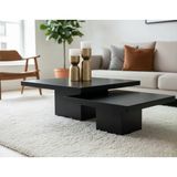Most Marmoris Siyah %100 Mdf Orta Sehpa Set (Evinize Teslim)