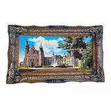 Moszna Castle Adlı İran Tebriz Halı Tablo 123x75cm - Duvar Halı Kilim Tablo