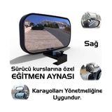 Motaysan Eğitmen Aynası (Sağ) Metal Ayaklı Siyah Çerçeveli Sürüş Güvenliği İçin Özel Tasarım