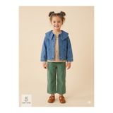 Motebarn Wear Motebarn Kız Çocuk Bebe Yakalı Kot Ceket Mavi 2–7 Yaş