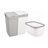 Motek 80 Litre Kirli Çamaşır Sepeti Çamaşır Selesi 2'li Set Beyaz