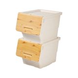 Motek Bambu Tekerlekli Organizer Çok Amaçlı Saklama Kutusu 2X12 L Çok Renkli