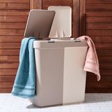 Motek Duo Laundry Bej Krem 80 lt Çamaşır Sepeti