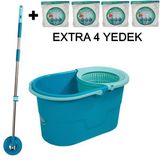 Motek Fix Mop Temizli Seti Paspas Temizlik Kovası+4ad Yedek Başlık