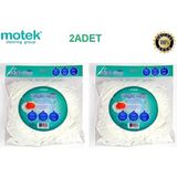 Motek Mikrofiber Mop Yedek Püskül 2 Adet Setli Ürün Yüksek Emicilik Özelliği ile Beyaz