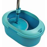 Motek Mt-50 Turbo Disk Mop Set Mikrofiber Malzeme ile Standart Boyut Temizlik Seti Su Sıçrama Önleyici - Turkuaz