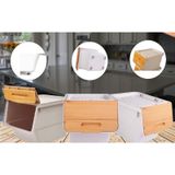 Motek Patateslik Soğanlık Sepeti Oyuncak Kutusu Tekerlekli Organızer Çok Amaçlı Kutu 1X12Lt-Bambu+Krem