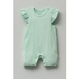 Mother Love Drape Kumaş Kolu Fırfırlı Kız Bebek Şort Tulum