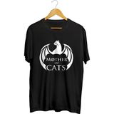 Mother Of Cats Game Of Thrones Temalı Baskılı Kaliteli Tişört - Siyah - XL