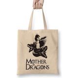 Mother Of Dragons Game Of Thrones Bez Çanta Uzun Saplı - Açık Bej - 40 X 40