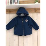 Mother Wings Welsoft Astarlı Fermuarlı Kışlık Kapüşonlu Erkek Çocuk Gabardin Mont - 2 Yaş - Lacivert