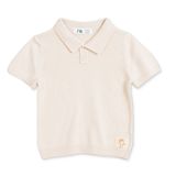 Mothercare Erkek Bebek Kazak Polo Yaka Short Sleeve - Ekru
