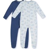 Mothercare Erkek Bebek Tulum Hayvan Baskılı Çıtçıtlı Bisiklet Yaka Long Sleeve Patikli - Lacivert - 6 - 9 Ay