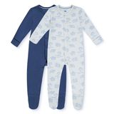 Mothercare Erkek Bebek Tulum Hayvan Baskılı Çıtçıtlı Bisiklet Yaka Long Sleeve Patikli - Lacivert