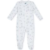Mothercare Erkek Bebek Tulum Hayvan Baskılı Çıtçıtlı Bisiklet Yaka Uzun Kol Patikli - Ekru - 3 - 6 Ay