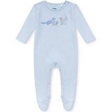 Mothercare Erkek Bebek Tulum Hayvan Baskılı Fermuarlı Bisiklet Yaka Uzun Kol Patikli - Açık Mavi - 0 - 1 Ay