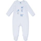 Mothercare Erkek Bebek Tulum Hayvan Baskılı Fermuarlı Bisiklet Yaka Uzun Kol Patikli - Ekru - 1 - 3 Ay