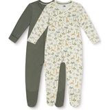 Mothercare Erkek Bebek Tulum Safari Baskılı Çıtçıtlı Bisiklet Yaka Long Sleeve Patikli - Yeşil - 1 - 3 Ay