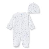 Mothercare Erkek Bebek Tulum-Şapka Çıtçıtlı Bisiklet Yaka Long Sleeve Patikli - Ekru Baskılı