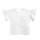 Mothercare Kız Bebek Bluz Çiçek Baskılı Bisiklet Yaka Short Sleeve - Ekru