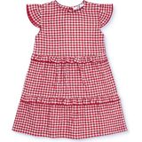 Mothercare Kız Bebek Elbise Bisiklet Yaka Kısa Kol Reçme - Kırmızı - 3 - 6 Ay