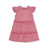 Mothercare Kız Bebek Elbise Bisiklet Yaka Kısa Kol Reçme - Kırmızı