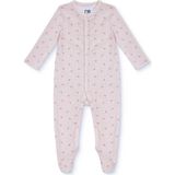 Mothercare Kız Bebek Tulum Çiçek Baskılı Çıtçıtlı Bisiklet Yaka Uzun Kol Patikli - Açık Pembe - 6 - 9 Ay