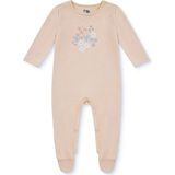 Mothercare Kız Bebek Tulum Çiçek Baskılı Fermuarlı Bisiklet Yaka Uzun Kol Patikli - Somon - 6 - 9 Ay