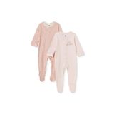 MOTHERCARE Kız Bebek Tulum Çizgili Çıtçıtlı Bisiklet Yaka Long Sleeve Patikli