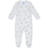 Mothercare Kız Bebek Tulum Hayvan Baskılı Çıtçıtlı Bisiklet Yaka Uzun Kol Patikli - Ekru - 3 - 6 Ay