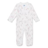 Mothercare Kız Bebek Tulum Hayvan Baskılı Çıtçıtlı Bisiklet Yaka Uzun Kol Patikli - Ekru