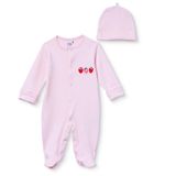 Mothercare Kız Bebek Tulum-Şapka Çıtçıtlı Bisiklet Yaka Long Sleeve Patikli - Açık Pembe