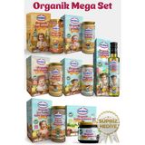Motherese Organik Mega Set- Tarhana- Irmik- Tam Buğday Unu- Yulaf Unu- Zeytinyağ- Çorbalık Tahıl- Üzüm Pekmezi - Hediyeli