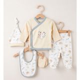 Motherlove %100 Organik Pamuk 5'li Hastane Çıkışı Yenidoğan Bebek Kıyafeti Seti - Sarı