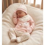 Motherlove %100 Organik Pamuklu 9 Parça Bebek Hastane Çıkışı Seti - Zıbın, Tulum, Battaniye Hediyelik Set - Yenidoğan - Pembe
