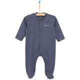 Motherlove Yenidoğan Organik Patikli Tulum - Füme - 9 Ay