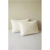 Motif Mağaza 2'Li Yastık Kılıfı | %100 Pamuk Saten | Geometrik Baskılı | 50X70 Cm Beyaz 50 X 70