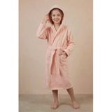 Motif Mağaza *İhraç Fazlası* %100 Pamuk Kapüşonlu Cepli Unisex Çocuk Bornozu -Hafif Kusurludur- Toz Pembe 10-12 Yaş