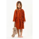 Motif Mağaza Mini Joone Waffle Pike Çocuk Bornozu %100 Pamuk Kiremit 3-4 Yaş