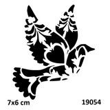 Motifli Kuş Yapışkanlı Stencil Süsleme Ve Boyama Kalıbı