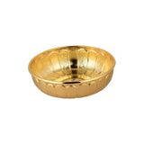 Motifli Otantik Hamam Tası 20 Cm Altın Sarısı