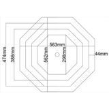 Motifpiyer Lamba Tavan Göbeği-Sekizgen-düz4k-56cm-2 Adet