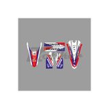 Motiker Honda CRF250 Rally 2021-2026 Model Orjinal Tasarım Sticker Etiket Modeli - Beyaz Mavi Kırmızı