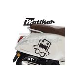 Motiker Vespa Komik Dinazor Tasarımı Sticker Etiket Modeli Evrensel