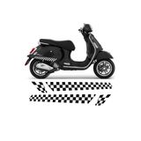Motiker Vespa Scooter Yarış Bayrağı Sticker