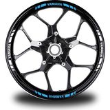 Motiker Yamaha Yazılı Kısa Dış Şerit 16'lı Çift Renk Jant Sticker Modeli - Mavi - Standart