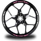 Motiker Yamaha Yazılı Kısa Dış Şerit 16'lı Çift Renk Jant Sticker Modeli - Pembe - Standart
