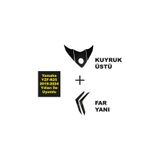 Motiker Yamaha YZF-R25 - R3 2019-2024 Far Yanı ve Arka Kuyruk Üstü Karbon Sticker Etiket Modeli