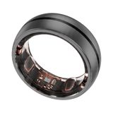 Motions Ring Akıllı Yüzük - Non-İnvaziv Glukoz Takibi, Uyku ve Nabız Analizi - 7 Gün Pil Ömrü, VO2 Max ve Kadın Sağlığı Takibi, Siyah,8